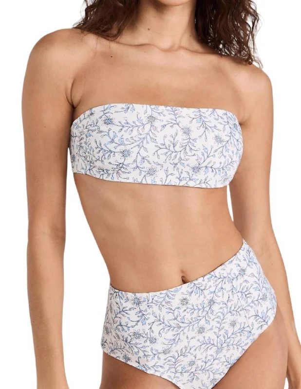 Fashion - forward  Arlo Bandeau Top In White Blossom