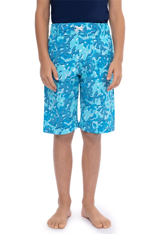 In - vogue  Boy's Island Swim Trunks | Aruba Blue Sea Camo