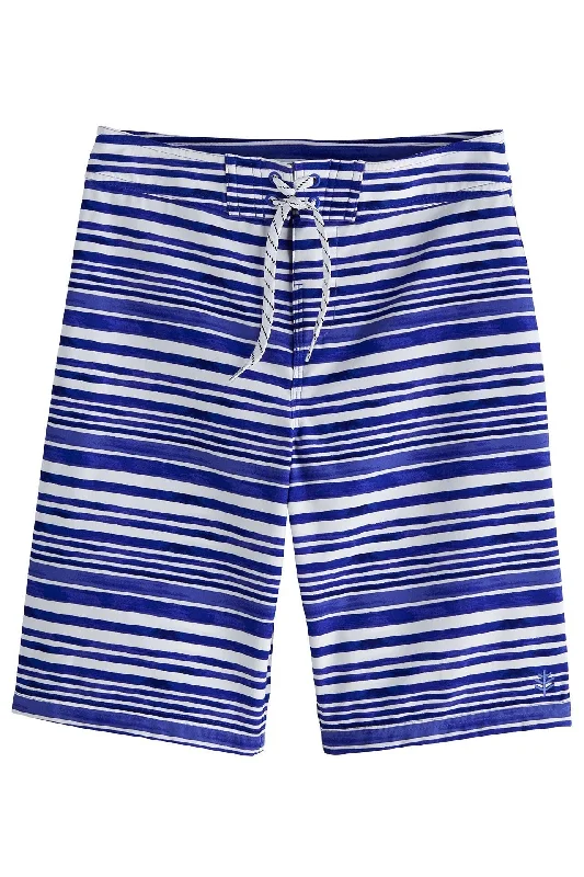 Dainty  Boy's Superbank Boardshorts | Sailor Watercolor Stripe