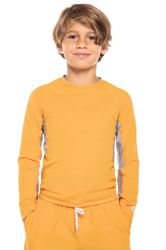 Loose - fitting  Boy's Ultimate Long Sleeve Rash Guard | Apricot Crush Line