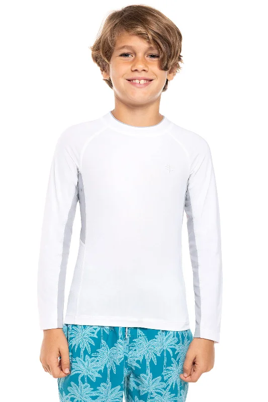Dapper  Boy's Ultimate Long Sleeve Rash Guard | White