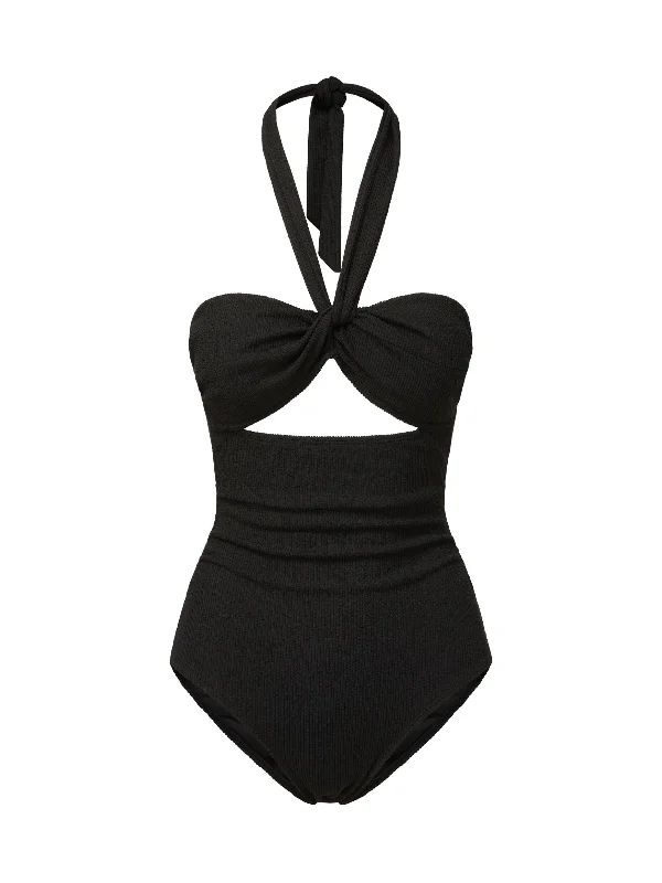 Super - soft  Ella One Piece Black Texture
