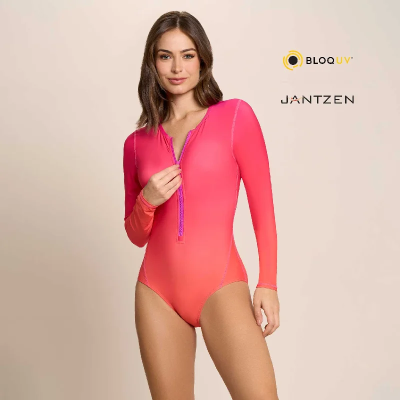 Odor - proof  FLOWERS OF THE SUN WHOOPIE LONG SLEEVE ONE PIECE