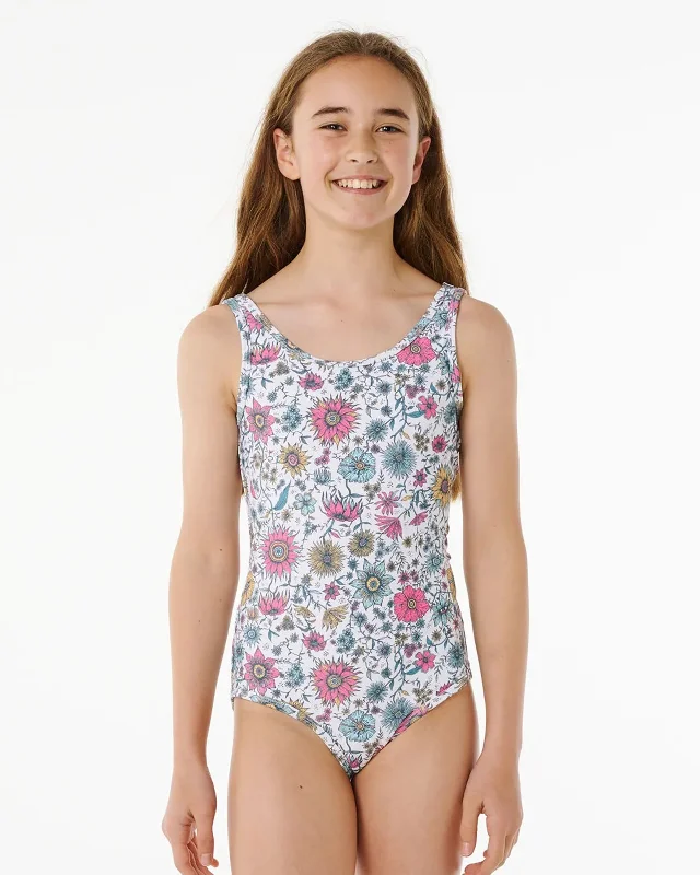 Comfort - driven  Girl's (8-14) Hibiscus Heat One Piece