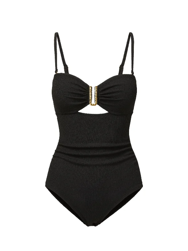 Beach - ready  Lisa One Piece Black Texture