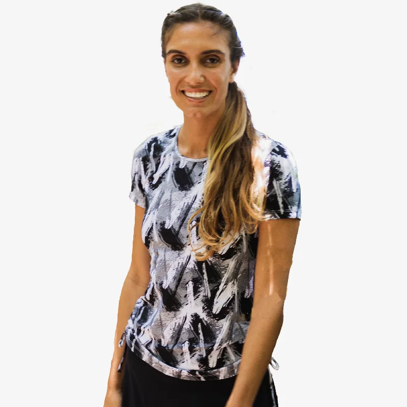 Trend - setting  Women's Plus Short Sleeve Adele Swim Top - Patterns