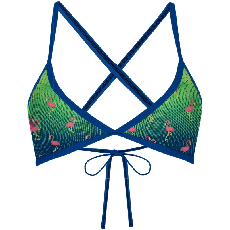 Moisture - wicking  Flamingo Party - Tieback Top