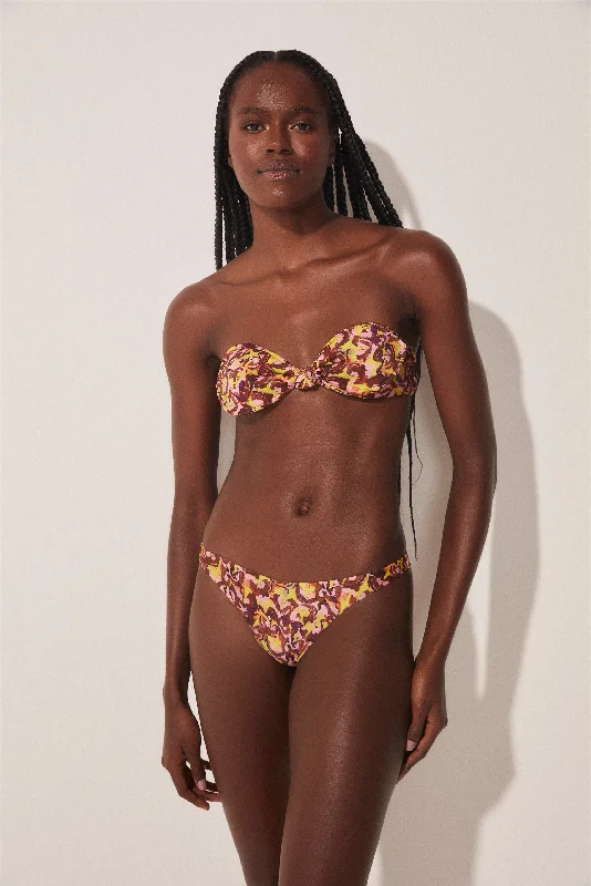 Unique - designed  Pineapple Peel Anatomic High Cut Biniki Bottom C742B1708
