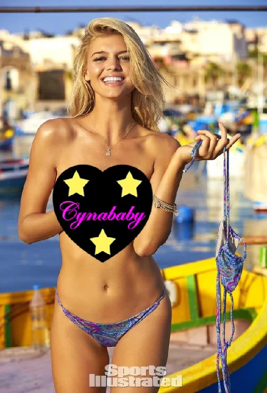 Minimalist - inclined  Sports illustrated Swimsuit Purple Paisley Bikini